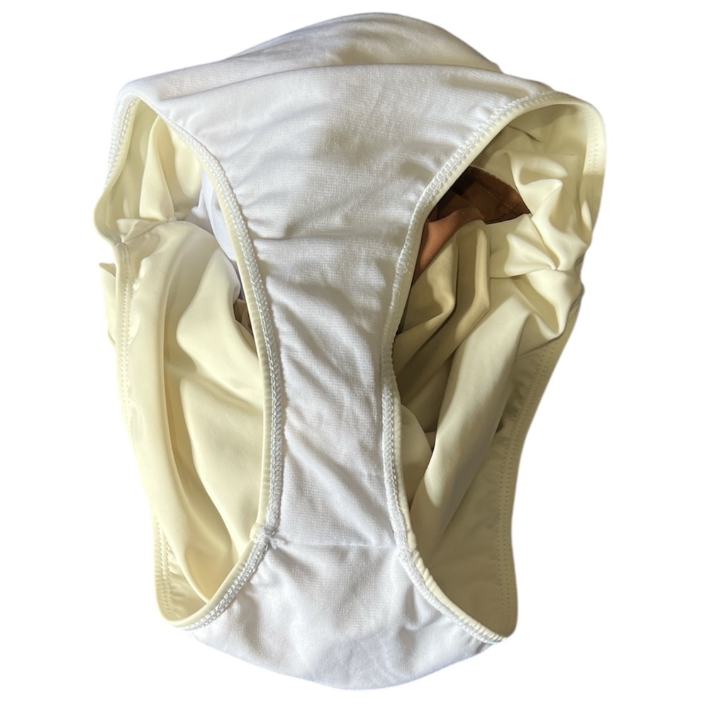 Brown and Cream Lg Strapless Swimsuit EUC - Picture 5 of 5